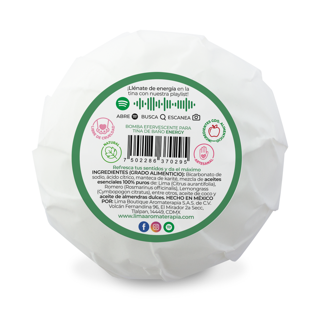 Bomba efervescente para tina Lima Aromaterapia 220 g