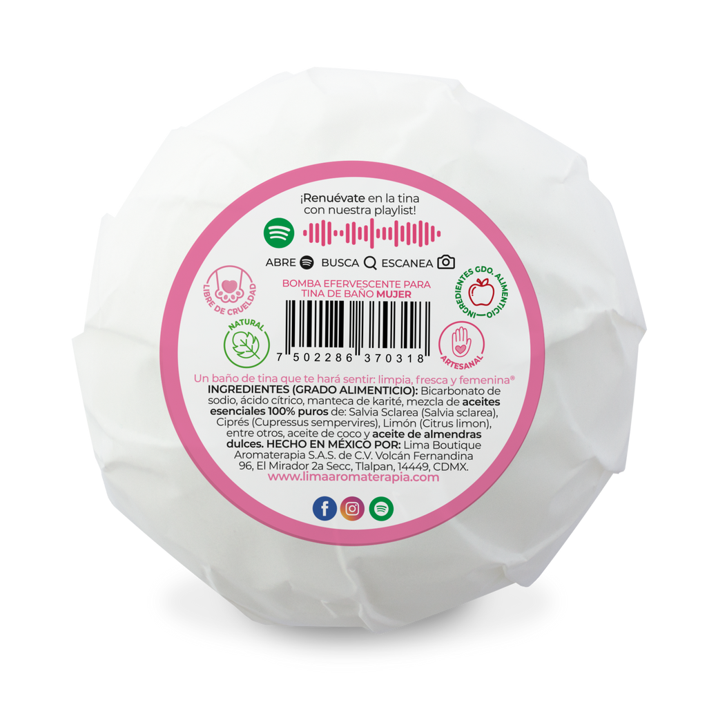 Bomba efervescente para tina Lima Aromaterapia 220 g