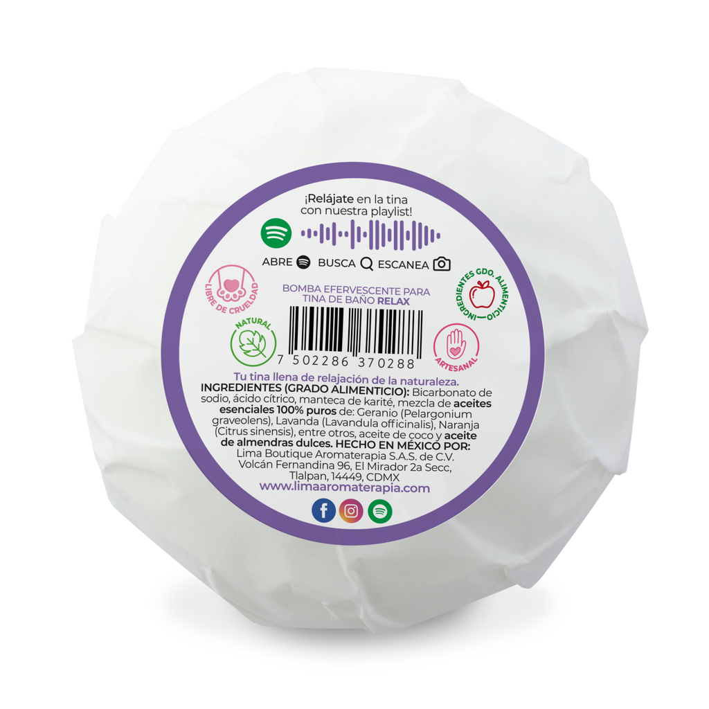 Bomba efervescente para tina Lima Aromaterapia 220 g