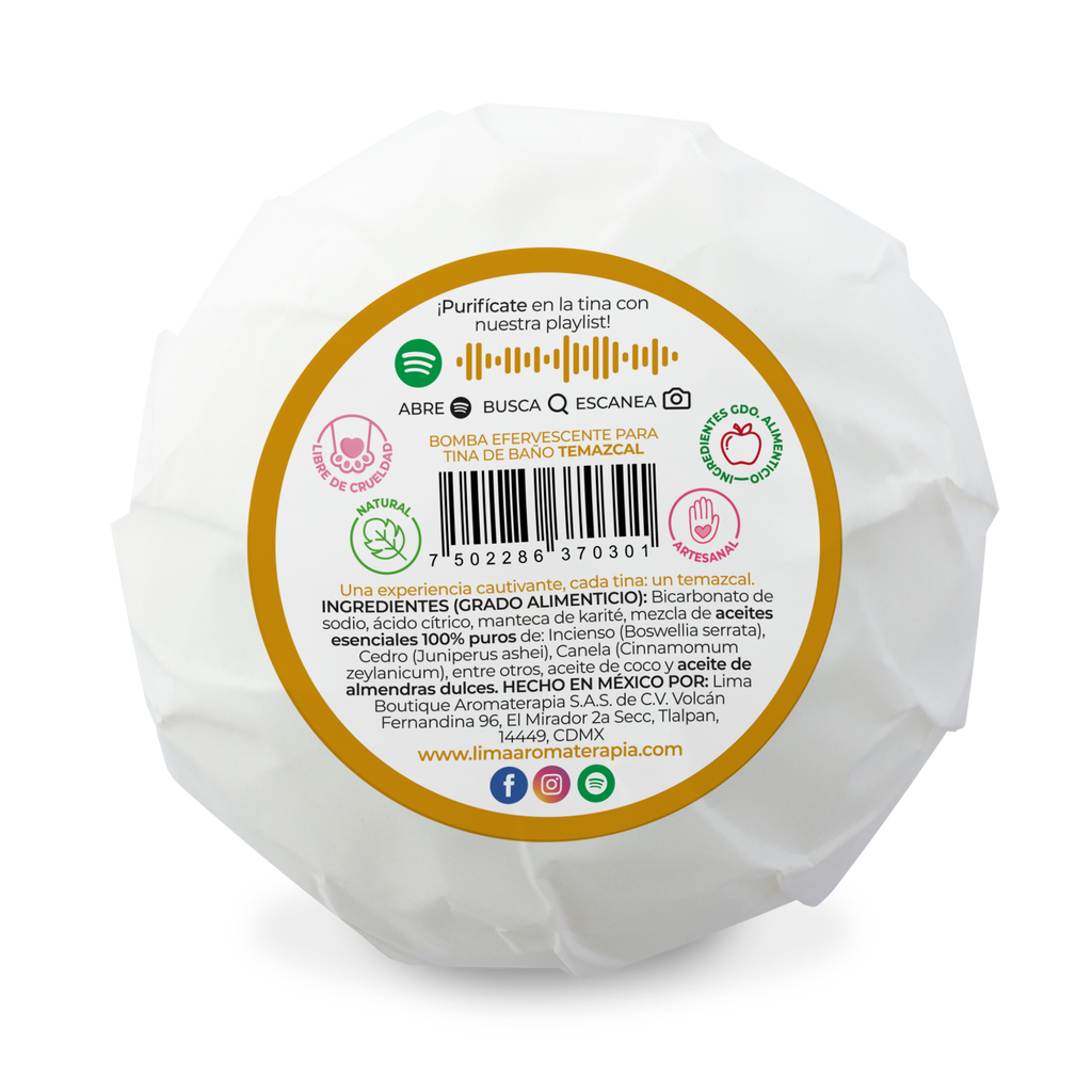Bomba efervescente para tina Lima Aromaterapia 220 g