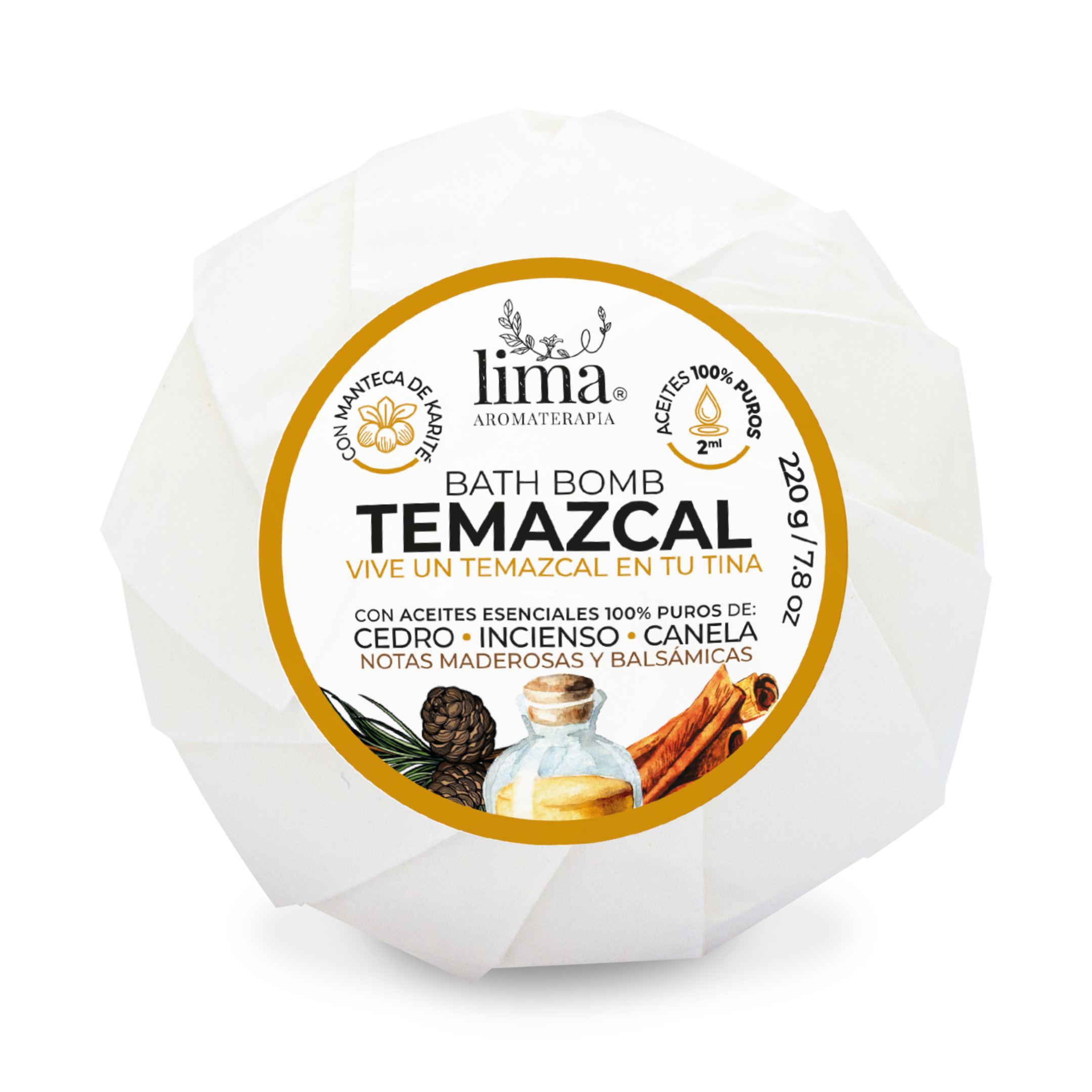 Bomba efervescente para tina Lima Aromaterapia 220 g