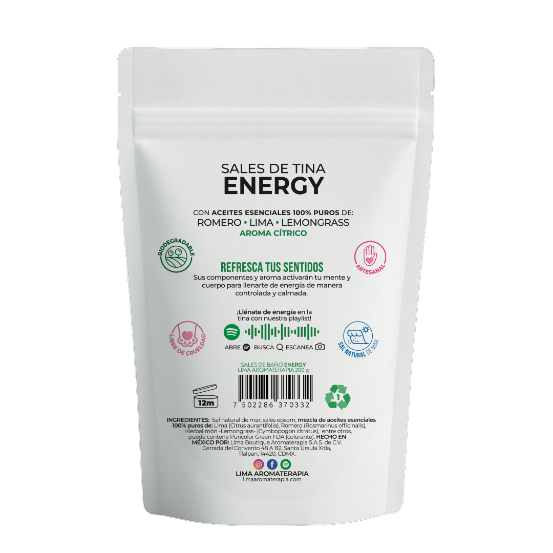 Sales de Baño para Tina Lima Aromaterapia 200 g