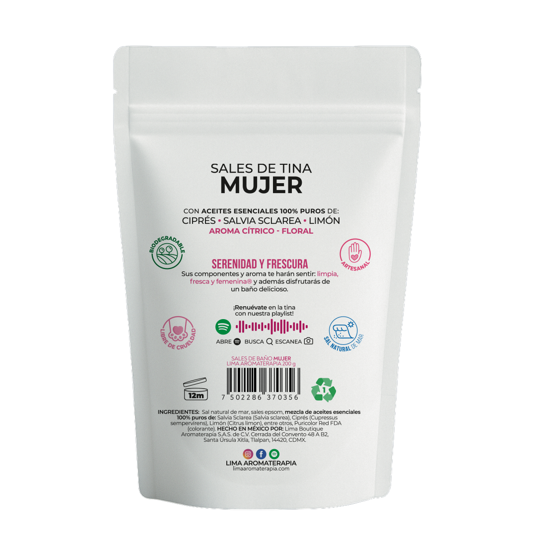 Sales de Baño para Tina Lima Aromaterapia 200 g