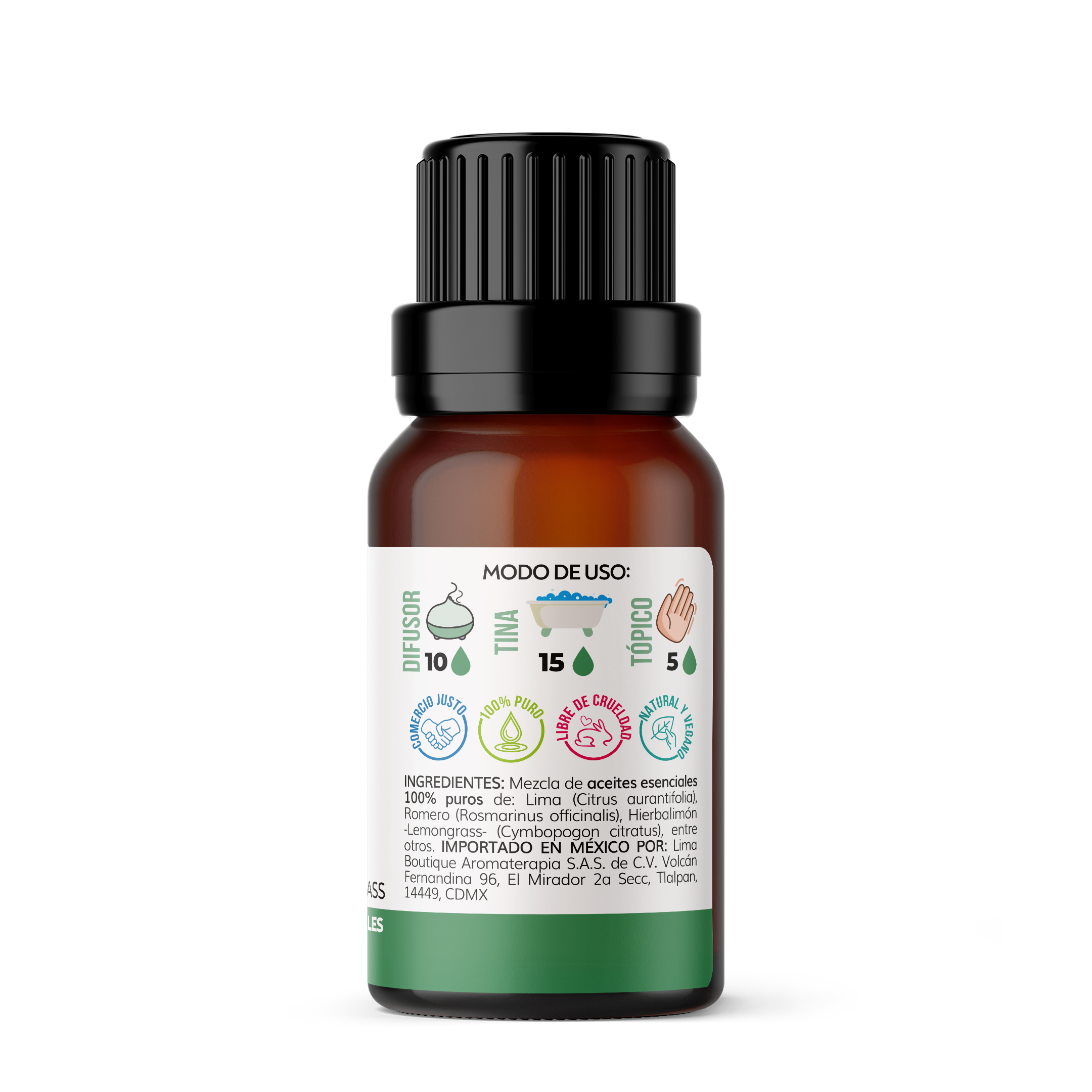 Sinergias de Aceites Esenciales Lima Aromaterapia 10 ml